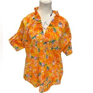 Finley Crosby Ruffle-Sleeve Blouse Size:S NWT